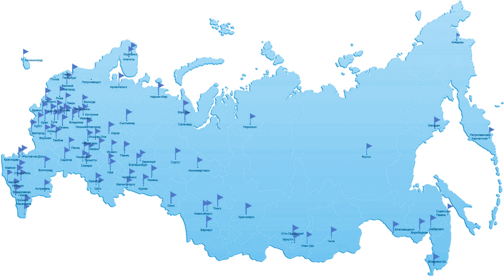 Красноярск на карте России